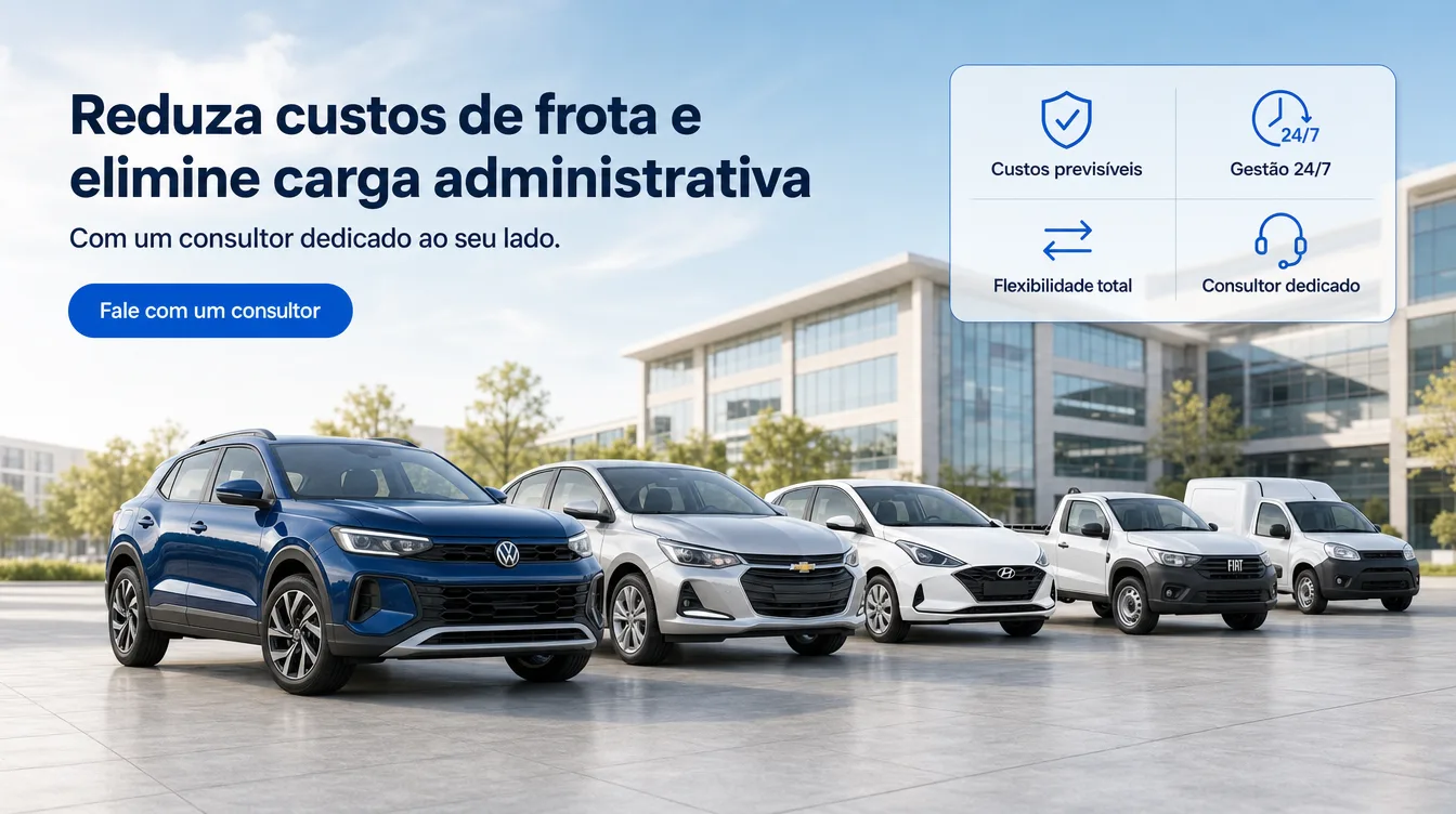 Reduza custos de frota e elimine carga administrativa, com um consultor dedicado ao seu lado — custos previsíveis, gestão 24/7, flexibilidade total e consultor dedicado.